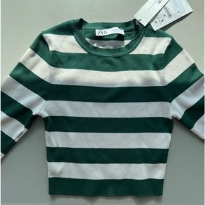 Zara cropped knit sweater
